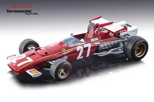 Ferrari 312B Car 27 Jacky Ickx 1970 Grand Prix Belgium Mythos Series Limited Edition to 100 pieces Worldwide 1/18 Model Car by Tecnomodel