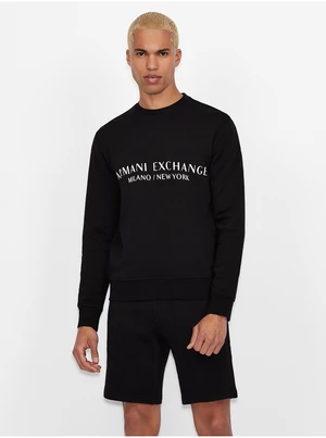 Black Men's Sweatshirt with Armani Exchange - Men