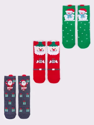 Yoclub Kids's Christmas 3Pack Socks SKA-X017U-AA00-0001