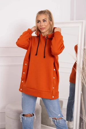 Insulated sweatshirt with snap studs Foxy