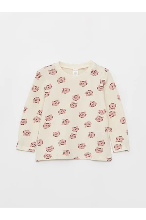 LC Waikiki Crew Neck Printed T-Shirt for Baby Girl