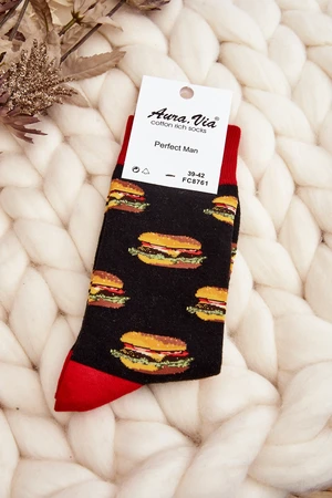 Men's Hamburger Socks Black