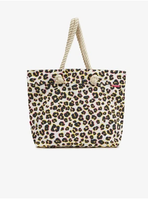 Cream Patterned Beach Bag Brakeburn Leopard Spot Beach Bag - Women