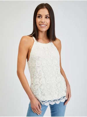 Orsay White Ladies Lace Top - Women