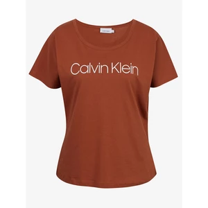 Calvin Klein Tričko Core Logo Open Neck - Dámské