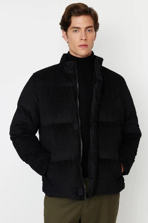 Trendyol Black Men's Regular Fit Corduroy Coat.