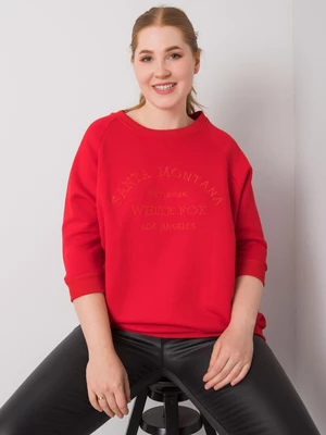 Women's red sweatshirt larger size