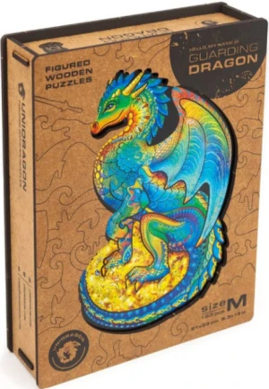 Unidragon dřevěné puzzle - Drak velikost M