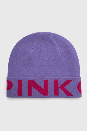 Čepice Pinko fialová barva, z tenké pleteniny, 101507.A101