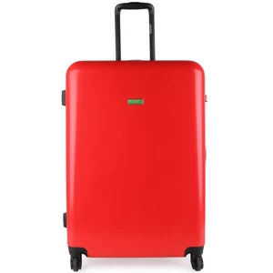 United Colors of Benetton Skořepinový cestovní kufr Cocoon L 96,5 l - červená