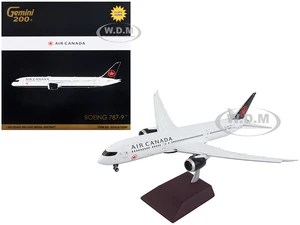 Boeing 787-9 Commercial Aircraft with Flaps Down "Air Canada" White with Black Tail "Gemini 200" Series 1/200 Diecast Model Airplane by GeminiJets