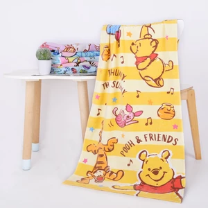 Disney Cartoon Cotton Bath Towel Children's Beach Towel Summer Winnie the Pooh Mickey Mouse Minnie Stitch 60x120cm