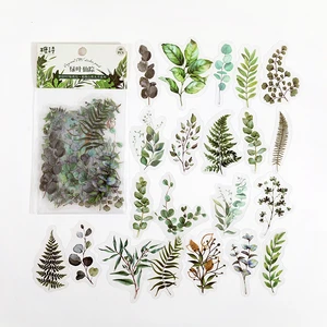 40 Pieces /Pack Colorful Summer Flower and Plants Diary DIY Decoration Sticker for Album Notebook