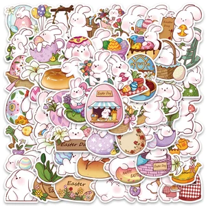 10/50Pcs Easter Rabbit Pink Kawaii Stickers Cute Decals Laptop Luggage Notebook Cars Scrapbook Phone Graffiti Stickers