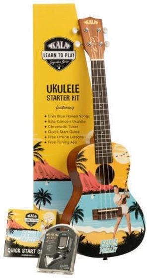 Kala Learn To Play Ukelele de concierto Elvis Blue Hawaii