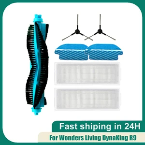 For Wonders Living Robotic Vacuum Cleaner Spare Parts DynaKing R9 Main Side Brush Hepa Filter Mop Rag Replacement Accessories