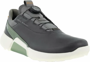 Ecco Biom H4 BOA Mens Golf Shoes Magnet/Frosty Green 43 Calzado de golf para hombres