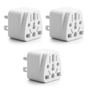 (Pack 3) USA Canada Thailand Travel Adapter Type B Plug Universal Outlet AC100~250V 10A