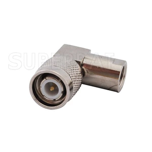 Superbat 90 deg TNC-FME Adapter TNC Male to FME Plug Right Angle RF Coaxial Connector