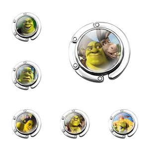 Cartoon Moive Shrek Foldable Purse Hook for Women's Table Handbag Storage Folding Decor Table Hook