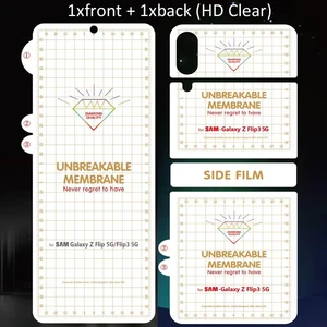 3 in 1 Front Back Matte Hydrogel Film For Samsung Galaxy Z Flip 3 4 5 W23 Flip 5G Soft Frosted Screen Protector Anti Fingerprint