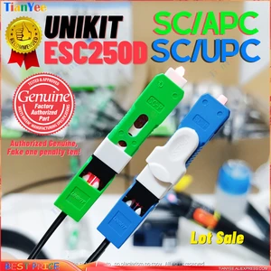 100% Authorized Genuine UNIKIT ESC250D SC APC/UPC Field mountable optical fiber connector FTTH drop cable Pixian fast coupler