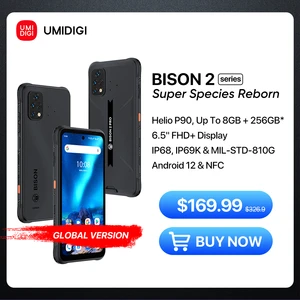 [In Stock] UMIDIGI Bison 2 Rugged Phone, Android 12 Smartphone, 128GB 256GB Helio P90, 48MP Camera, 6.5" FHD+ 6150mAh Cellphone