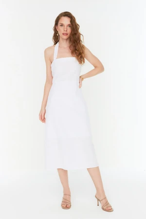 Trendyol White Halterneck Dress