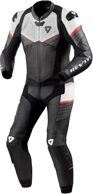 Rev'it! Combi Beta White/Neon Red 52 Dvoudílná moto kombinéza