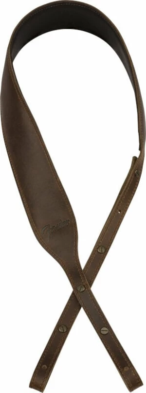 Fender Paramount Banjo Leather Strap Bőr gitár heveder Brown