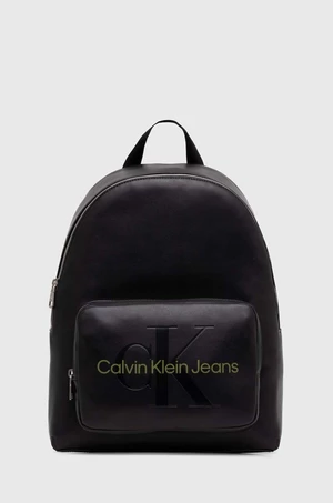 Ruksak Calvin Klein Jeans dámsky, čierna farba, veľký, jednofarebný, K60K611867