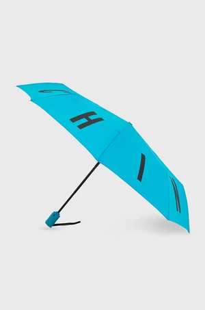Deštník Moschino tyrkysová barva, 8911