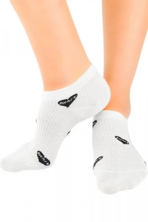 Noviti ST 033 W 01 ažurové černobílé Dámské kotníkové ponožky 36/41 Mix