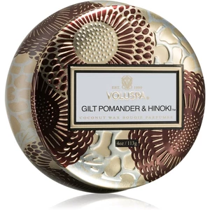 VOLUSPA Japonica Holiday Gilt Pomander & Hinoki vonná sviečka v plechu 113 g