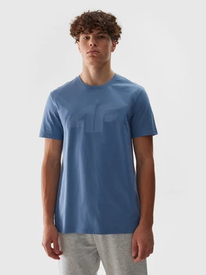 Pánske regular tričko s potlačou - modré