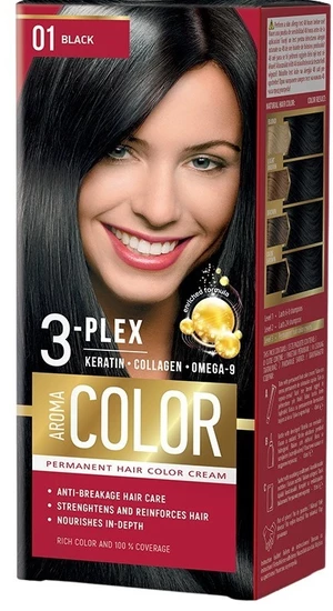 Aroma Color Farba na vlasy - čierna č.01