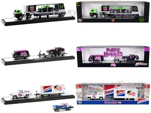 Auto Haulers Set of 3 Trucks Release 56 Limited Edition to 8400 pieces Worldwide 1/64 Diecast Model Cars by M2 Machines