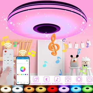 LED RGB Music Ceiling Lamp bluetooth APP+Remote Control Children's Room Bedroom