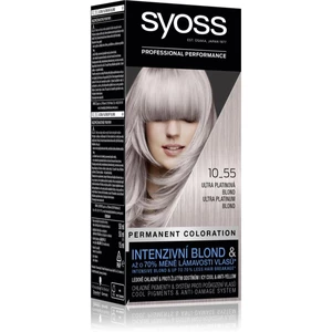 Syoss Cool Blonds permanentná farba na vlasy odtieň 10-55 Ultra platinum blond