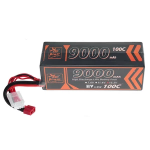 ZOP Power 15.2V 9000mAh 100C 4S LiPo Battery T Deans Plug for RC Car
