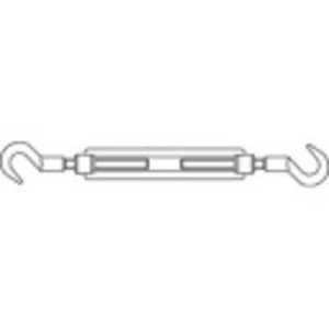 TOOLCRAFT 136618 napínač hák-hák M6 ocel glavanizované zinkom DIN 1480 1 ks