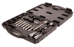 Sada bitů hex a hvězdy pro alternátor, 22 ks, 1/2” - poškozený kufr