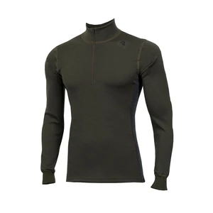 Merino rolák Aclima WarmWool Mock Neck shirt 200g - Olive Night/Marengo Velikost: XL