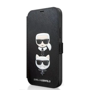 Tok Karl Lagerfeld Saffiano K&C Heads Book  Apple iPhone 12 mini, black