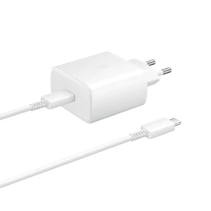 Gyorstöltő Samsung EP-TA845XWE (45W) USB-C kábellel, White