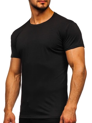 Černé pánské tričko bez potisku Bolf 2005