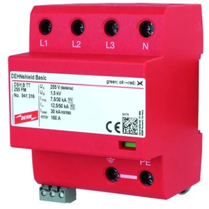 DEHN 941316 DEHNshield DSH B TT 255 FM TT/TN-S kombinovaný chránič proti prepätiu  Přepětová ochrana pre: rozvodná skriň