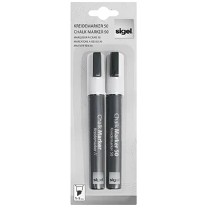 Sigel GL184 GL184 kriedový popisovač biela 1 mm, 5 mm 2 ks