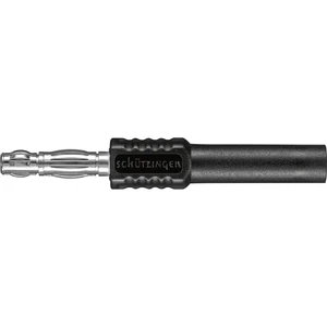 Schützinger BRST 7922 Ni / SW prepojovacia zástrčka 4 mm banánik   čierna 1 ks
