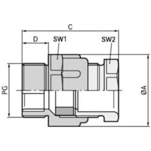 Kabelová průchodka LAPP SKINDICHT® SVFK PG 16 52005470 polystyren (EPS), délka závitu 10 mm, šedobílá (RAL 7035), 25 ks